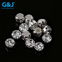 Strass en cristal rond à griffes 3D, sans nickel, écologiques, à coudre à la main, pour vêtements et accessoires, vente en gros