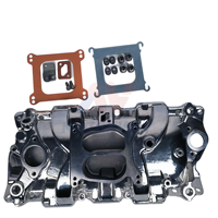 Collecteur d'admission MATCHWAY en aluminium poli Vortec à double plan et à haut débit pour Chevy SBC 305/327/350 V8 283/307/400 3000-7500 tr/min