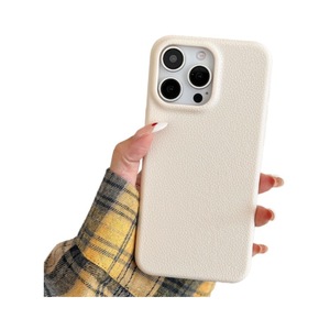 Coque de téléphone antichoc intégrale en cuir texturé Litchi, coque protectrice souple pour iPhone 11 12 13 14 15 16 Pro Max - Product Image 5