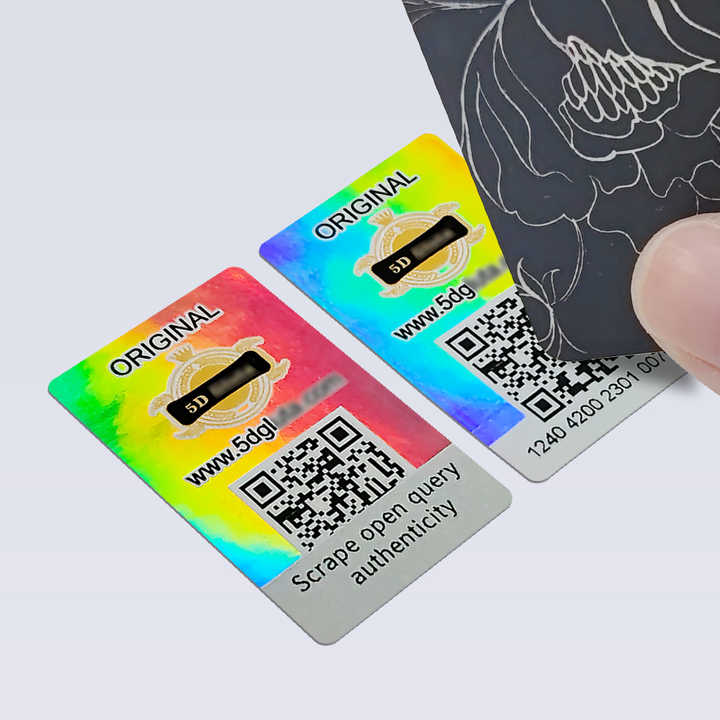 Custom Printing Security Qr Code Scratch Off Holographic Sticker Label Certificates 3d Hologram Stickers
