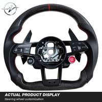 Volant en cuir et fibre de carbone à 4 branches de 35 mm pour Audi A3 A4L A5 A6L A7 Q8 TT R8 - Vente en gros