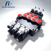 Katup Kontrol Arah Hidrolik Monoblock 3 Spool P80 Solenoid 80L/mnt Seri Z80 Distributor