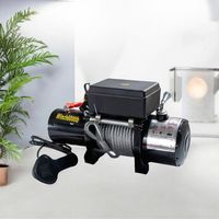 Motor Winch Listrik Baja 12V 24V 4500 Lbs dengan Tali Kawat Baja untuk Penggunaan Mobil & Kapal, Kontrol Jarak Jauh, Motor 1400W