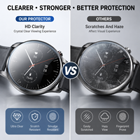 Film Pelindung Layar Kaca Temper Universal Round 9H HD Clear, Kompatibel dengan Samsung Huawei Garmin Xiaomi Smart Watch