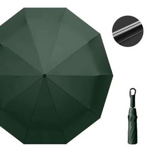 Paraguas Plegable Automático de 108 cm con Bloqueo de Contraseña 190T, Protección Solar con Pegamento Negro, Tres Pliegues, Venta al Por Mayor - Product Image 1