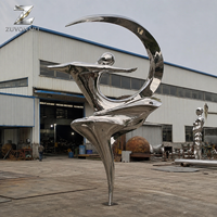 Escultura de Engranajes de Estilo Industrial, Instalación de Arte Geométrico de Acero Inoxidable para Exteriores, para Campus Corporativos, Oficinas, Parques, Plazas Públicas