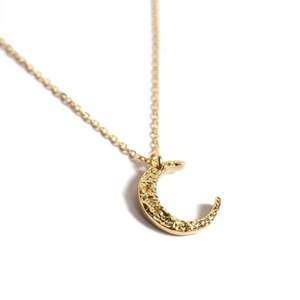 Gemma 925 <span class=keywords><strong>argento</strong></span> 14k oro mezzaluna collana pendente per le donne - Product Image 1