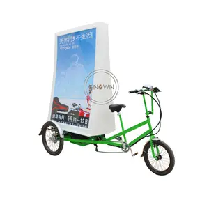 OEM广告三轮车自行车定制LED移动3轮货运自行车广告