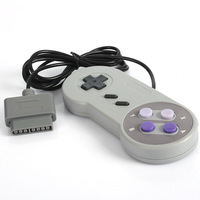 Mando de Juego USB con Cable de 16 Bits con Motor de Vibración y Botón Turbo para SNES y Genesis, Material ABS