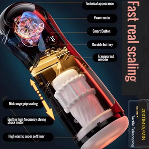 Vibrateur télescopique à piston pour masturbation masculine, avec dilatation et contraction automatiques, effet de succion, vagin artificiel, jouets sexuels pour <span class=keywords><strong>adultes</strong></span> - Product Image 5