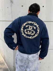 Custom Wholesale Cotton <b>Canvas</b> <b>Men's</b> Retro Detroit Style Workwear Washed Chenille Embroidery <b>Jacket</b> <b>for</b> <b>Men</b> - Product Image 3