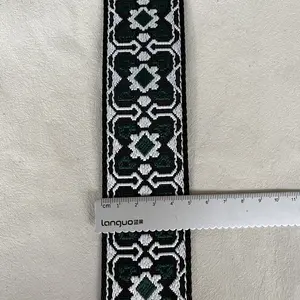 Ethnic Style Lace Jacquard Webbing Woven Tape Flowers For Garment Accessories Width 5 Cm ST-963