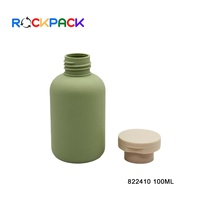 Flacons cosmétiques ronds en plastique givré de 100 ml avec bouchon à clapet pour lotion