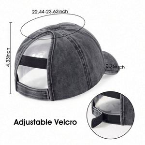 Casquette de baseball en coton de haute qualité pour femme, 6 panneaux, avec ouverture pour queue de cheval, vente en gros - Product Image 5