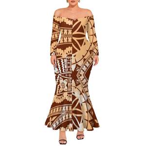 Nuovi arrivi <span class=keywords><strong>abito</strong></span> Sexy aderente di grandi dimensioni con personalizzazione gratuita Fiji Design tribale <span class=keywords><strong>abito</strong></span> a coda di pesce a maniche lunghe da donna - Product Image 1