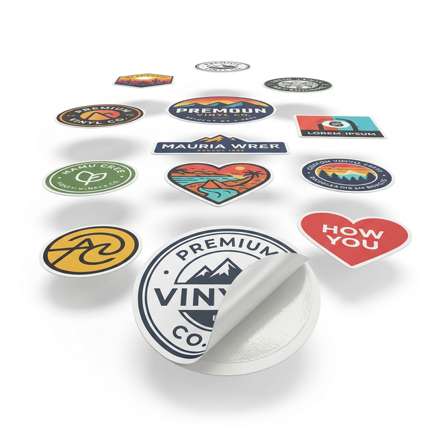 Personalized Durable Die Cut Vinyl Labels Eco-Friendly Waterproof Self Adhesive Stickers Custom Business Logo Decals for Mailing