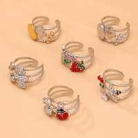 Bague ouverte pour femme, polyvalente, zircon 5A, pierre naturelle, plaqué or, acier inoxydable, bijoux de mode pour mariage, fiançailles, cadeau