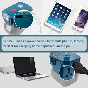 Inverter da 200W per Batteria <span class=keywords><strong>Mak</strong></span> Tas, da DC 18V a Uscita AC 110/220V, Fonte di Alimentazione Portatile con Caricatore USB e Luce LED - Product Image 4
