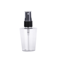 Flacon pulvérisateur en plastique PET transparent de 75 ml avec pulvérisateur à brume fine à col de 20 mm, atomiseur de parfum cosmétique rechargeable