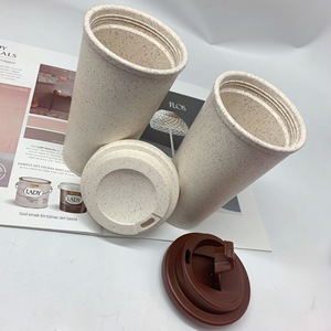 Taza fragante de trigo de doble capa, fabricante portátil de fibra de bambú, venta al por mayor, creativa, regalo de publicidad, taza de plástico <span class=keywords><strong>c</strong></span> - Product Image 1