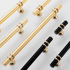 Modern Metal <strong>Black</strong> Gold <strong>Door</strong> T Handles Kitchen Cabinet Handles Solid Drawer <strong>Knobs</strong> Fashion Furniture Handle Hardware - Product Image 2