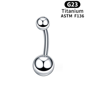 เครื่องประดับเจาะสะดือแบบเรียบ ชุบทอง ไทเทเนียมเกรดทางการแพทย์ ASTM F136 สำหรับผู้หญิง สไตล์มินิมอล - Product Image 6