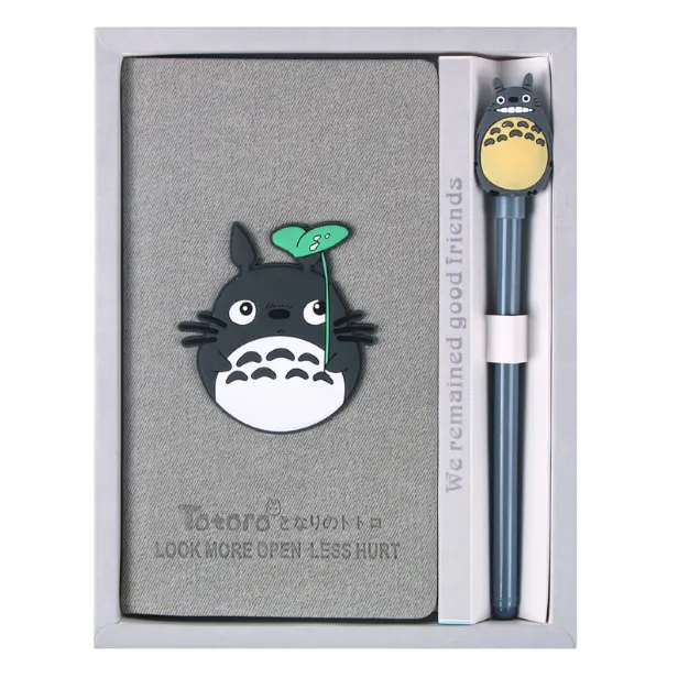 Wholesale Custom cute Cartoon Totoro Diary Leather notebook for kids kid