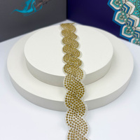 XLQ3950 Bande de dentelle à strass thermocollants en perles de riz pour robe de mariée, décoration de calotte de chaussure, ceinture en strass brillants, DIY