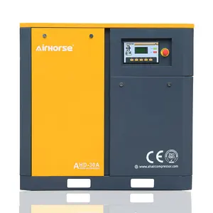 Airhorse Electric 3 phase 30 HP 22 Kw 2.8 - 3.6 m3/min PM Motor VSD Rotary Screw Type Air Compressor With 1000 liter Air Tank