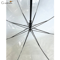 YS-1129 Auto Ouvert Transparent Dôme Forme POE Bulle Parapluie Usine Impression Personnalisée Clair POE Champignon Jour De Pluie Fun Compagnon
