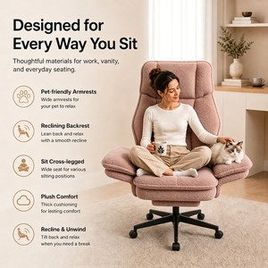 <span class=keywords><strong>Silla</strong></span> de Oficina Ergonómica <span class=keywords><strong>Rosa</strong></span> con Reposabrazos Abatibles de Felpa, Fabricada en China, <span class=keywords><strong>Silla</strong></span> de Escritorio Tipo Teddy - Product Image 3