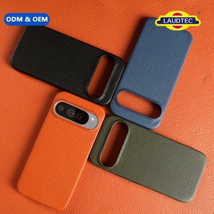 Funda de teléfono de cuero genuino con textura de lichi para Google Pixel 7/8/9/10, compatible con tarjetero magnético, funda protectora para teléfono. - Product Image 4