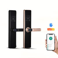 Kunci Pintu Pintar Biometrik Sidik Jari Taichen Tuya Wifi TTLock Tanpa Kunci Tahan Air Cerradura Inteligente untuk Rumah