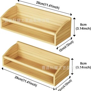 Wooden Floating Storage Rack Rectangle <b>Wall</b> <b>Mounted</b> Multipurpose Easy Cleaning Home Organization <b>Shelf</b> - Product Image 4