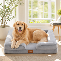 Großhandel Bestseller Luxuriöses Samt-Hundebett Modernes Orthopädisches Schaumstoff Waschbares Großes Hundebett Katzenbett Karton