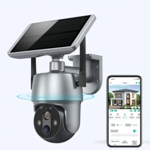 Caméra PTZ solaire 4MP 16MP, caméra CCTV solaire extérieure 20MP 4G, caméra à trois objectifs, caméra PTZ solaire fermée - Product Image 4