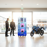 Machine de désinfection de casques avec système de paiement par pièces, billets et QR code – Équipement de distribution automatique