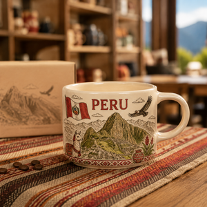 Tazas de Cerámica con Diseño de Alpacas, Bandera Peruana y Cóndor Andino, Taza de Café de Porcelana, Diseño Personalizado, Suministro al por Mayor OEM/ODM - Product Image 4