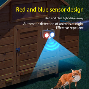 Ahuyentador de Animales Solar Aibo, Dispositivo de Control de Plagas para Exteriores con Luz Intermitente Roja y Azul - Product Image 1