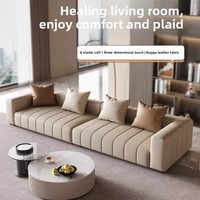 Louis Danny moderne Simple grand appartement salon canapé sectionnel lumière luxe en cuir véritable rangée droite trois places
