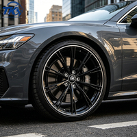 Nouvelles jantes en aluminium forgé multi-rayons de 17 à 22 pouces, style ABT, noir brillant poli, compatibles avec Audi Mercedes, 5x112