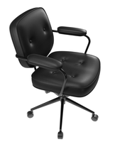 Fauteuil de bureau exécutif moderne pliable, pivotant, extensible, en cuir PU, avec structure en acier inoxydable, siège coulissant imperméable