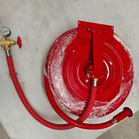 Enrouleur de tuyau d'incendie semi-rigide en acier inoxydable haute élasticité 25 mm, cadre mural stable personnalisable pour immeuble multi-étages