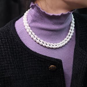 Collar de Perlas de 3mm 4mm 6mm 7mm, 18 20 22 24 26 28 Pulgadas, Perlas Redondas Tipo Arroz, Regalo para Ella, Collar de Novia, Día de San Valentín - Product Image 4