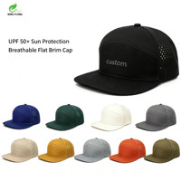 Gorra Snapback Unisex Wins Flying con 7 Paneles y Orificios Cortados con Láser, Logotipo Personalizado, Visera Plana, para Deportes al Aire Libre, Uso en las Cuatro Estaciones, Gorra de Golf