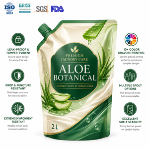 Bolsas Doypack con Boquilla para Rellenar, Sostenibles, al por Mayor, Bolsa con Boquilla de <span class=keywords><strong>100</strong></span> <span class=keywords><strong>ml</strong></span>, Bolsa de Recarga de Líquido de 1 Litro, Bolsa de Recarga de Jabón Reciclada de 500 <span class=keywords><strong>ml</strong></span> - Product Image 3