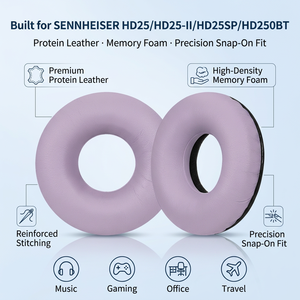 Almohadillas para Auriculares <span class=keywords><strong>HD25</strong></span> para <span class=keywords><strong>Sennheiser</strong></span> <span class=keywords><strong>HD25</strong></span>-II/HD25SP/HD250BT, Resistentes al Sudor, Repuestos para Auriculares Supraaurales - Product Image 3