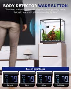 Seaoura SR-801 Aquariums Temperatuurmeter met Alarm Vis <span class=keywords><strong>Aquarium</strong></span> Thermometer Digitaal met Bewegingssensor voor Glazen Tank - Product Image 6