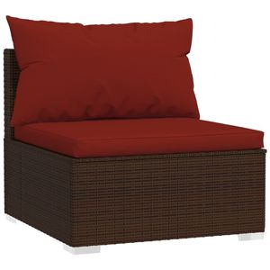 Ensemble de salon de jardin en rotin PE brun modulaire, mobilier d'extérieur, 10 places, design contemporain - Product Image 3