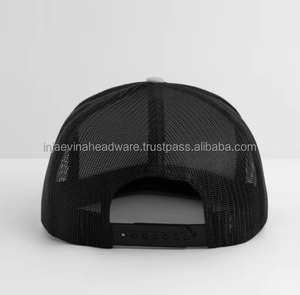 Gorra Trucker de Malla Gris de 6 Paneles, Ajustable, con Logotipo de Asta Bordado, Unisex, Casual, para Adultos, Primavera Verano - Product Image 4